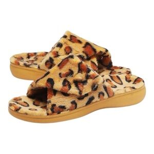 NWT-SOLLBEAM-WOMENS CHEETAH PRINT SLIPPERS/SLIDES-SIZE 37/6.5
